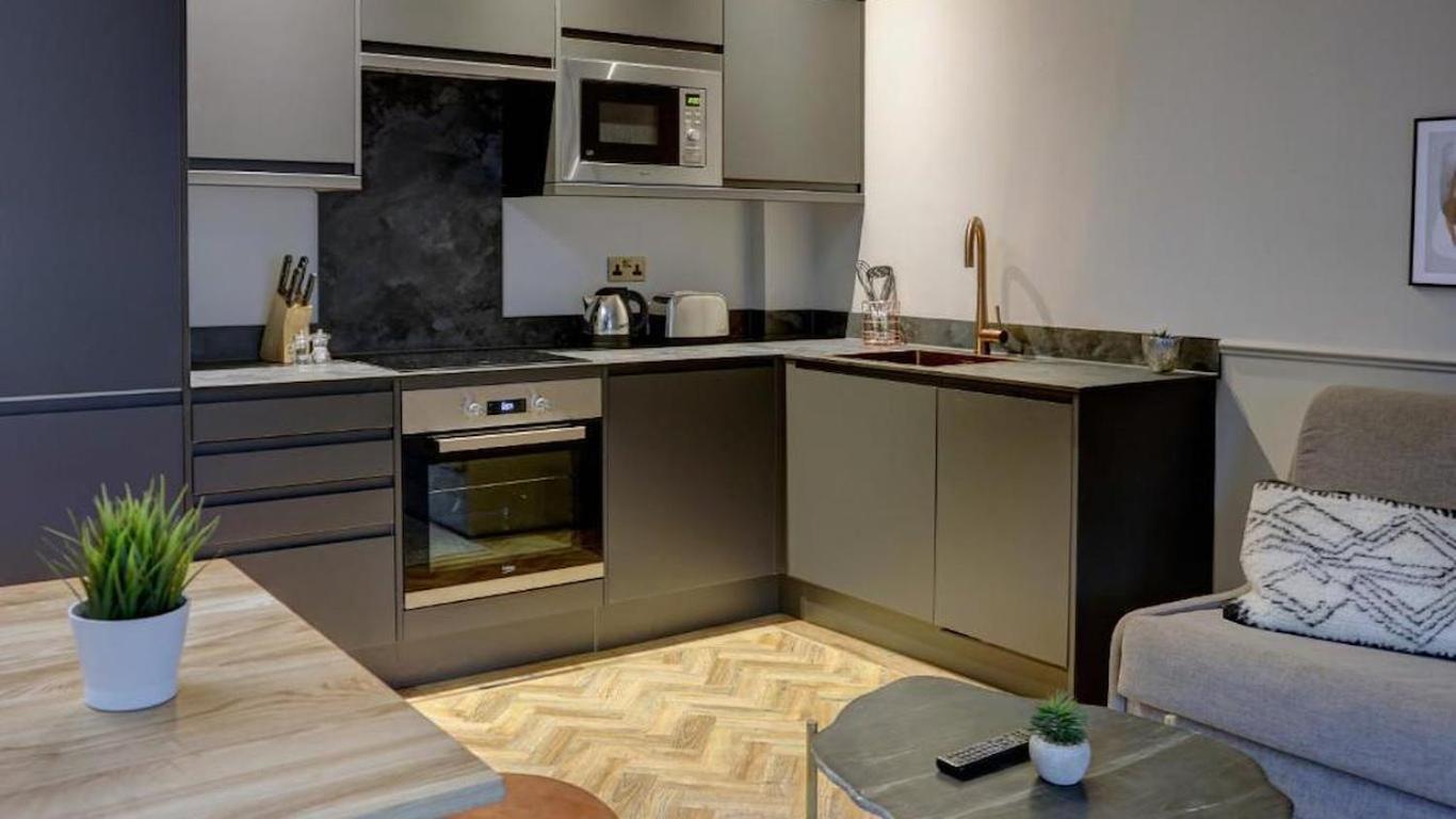 Aparthotel Hy Lytham St Anne'S Lytham St Annes Exteriér fotografie A kitchen in a serviced apartment